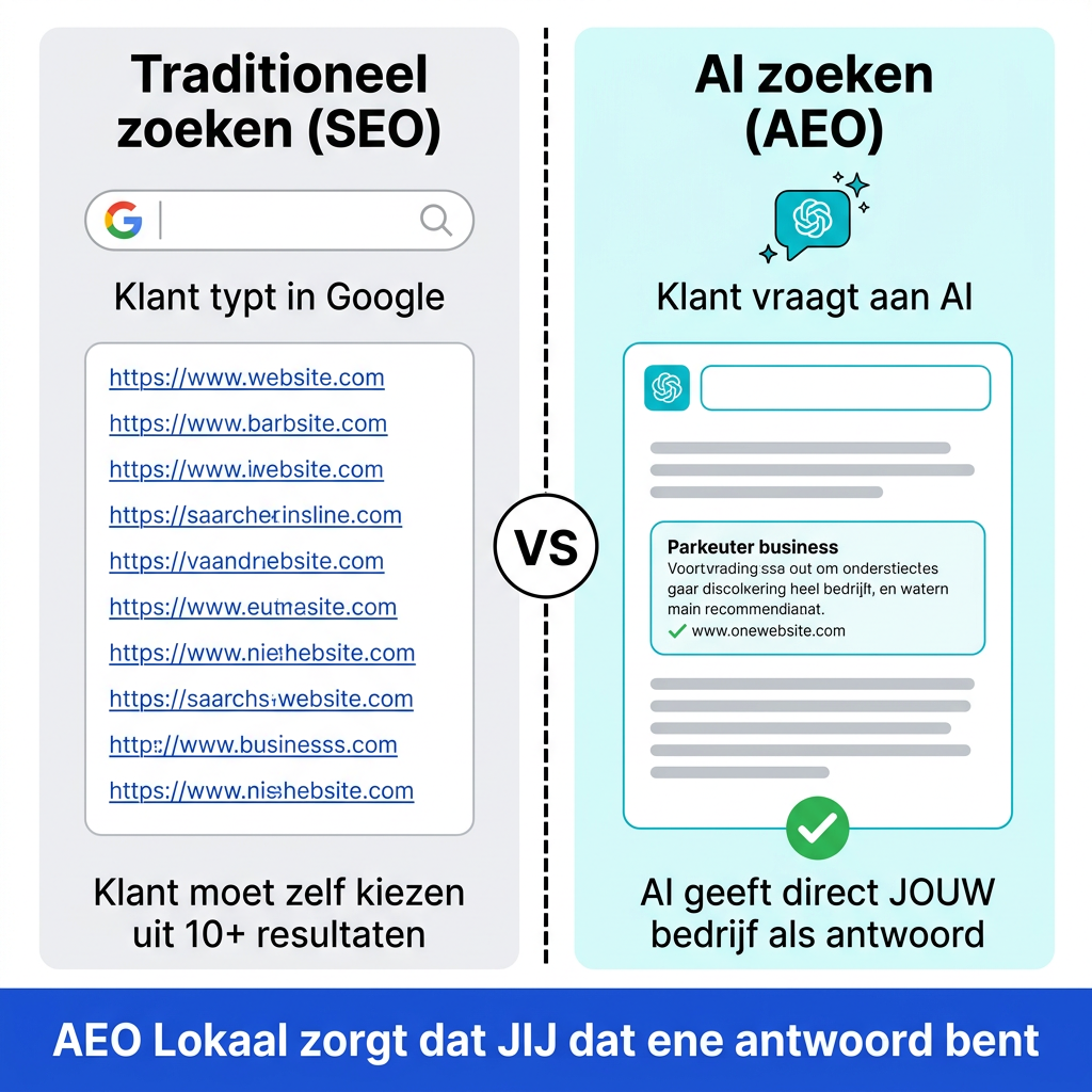 SEO vs AEO vergelijking voor lokale bedrijven